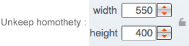 Unkeep homothety